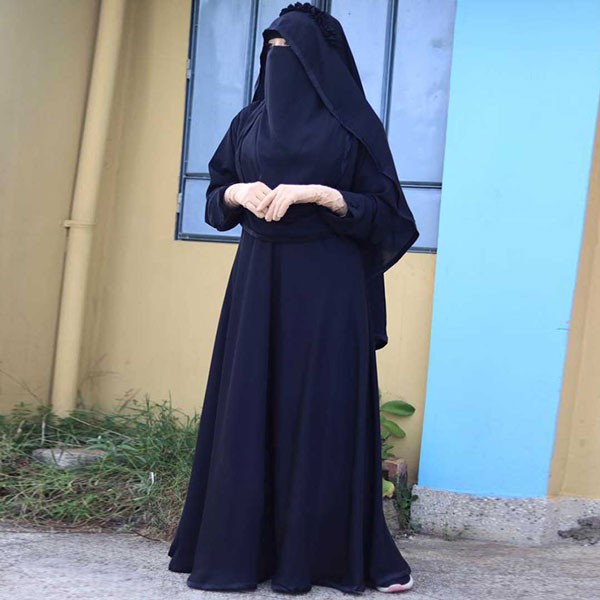Mohuya 3 sweets hijab and burqa Set Dubai Charry Black 491
