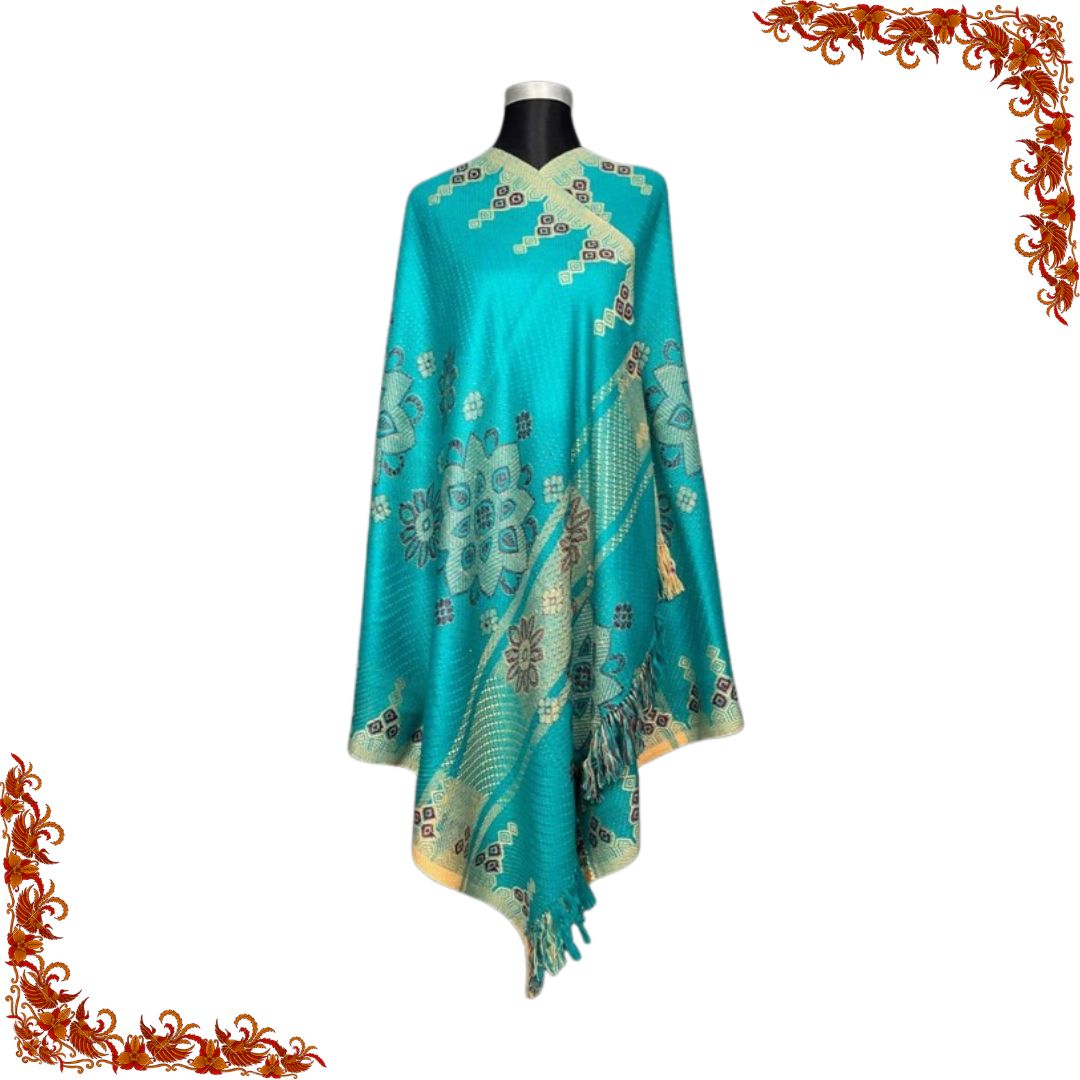 গুজরাটি ডিজাইনের জামদানী শাল মেয়েদের Code: 601