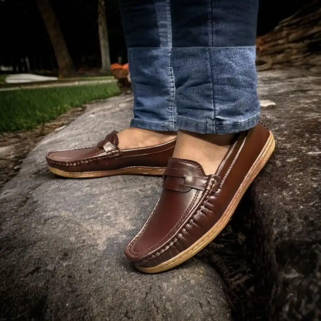 kites chocolate Synthetic Leather Loafer 103