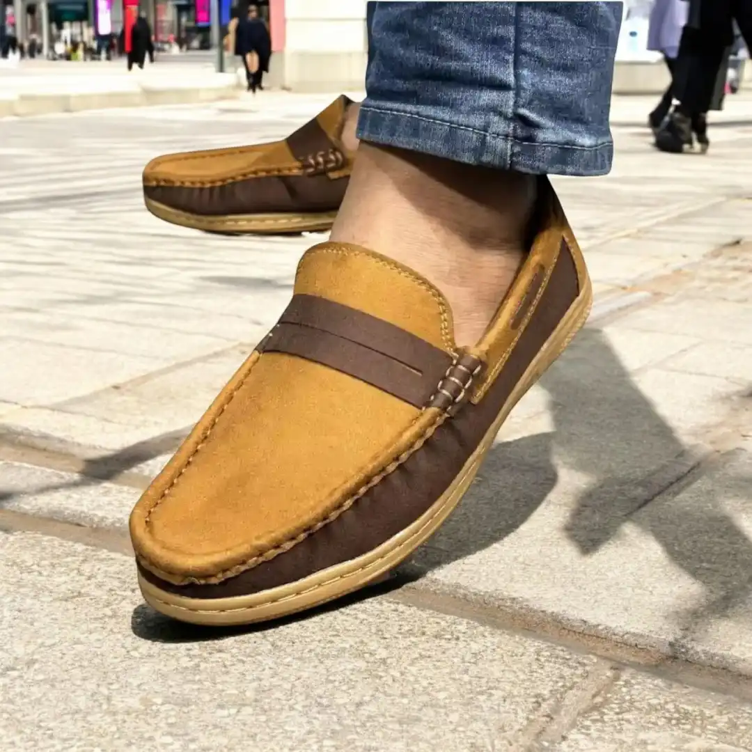kites Suede Coffee @ Chocolate Leather Loafer 106