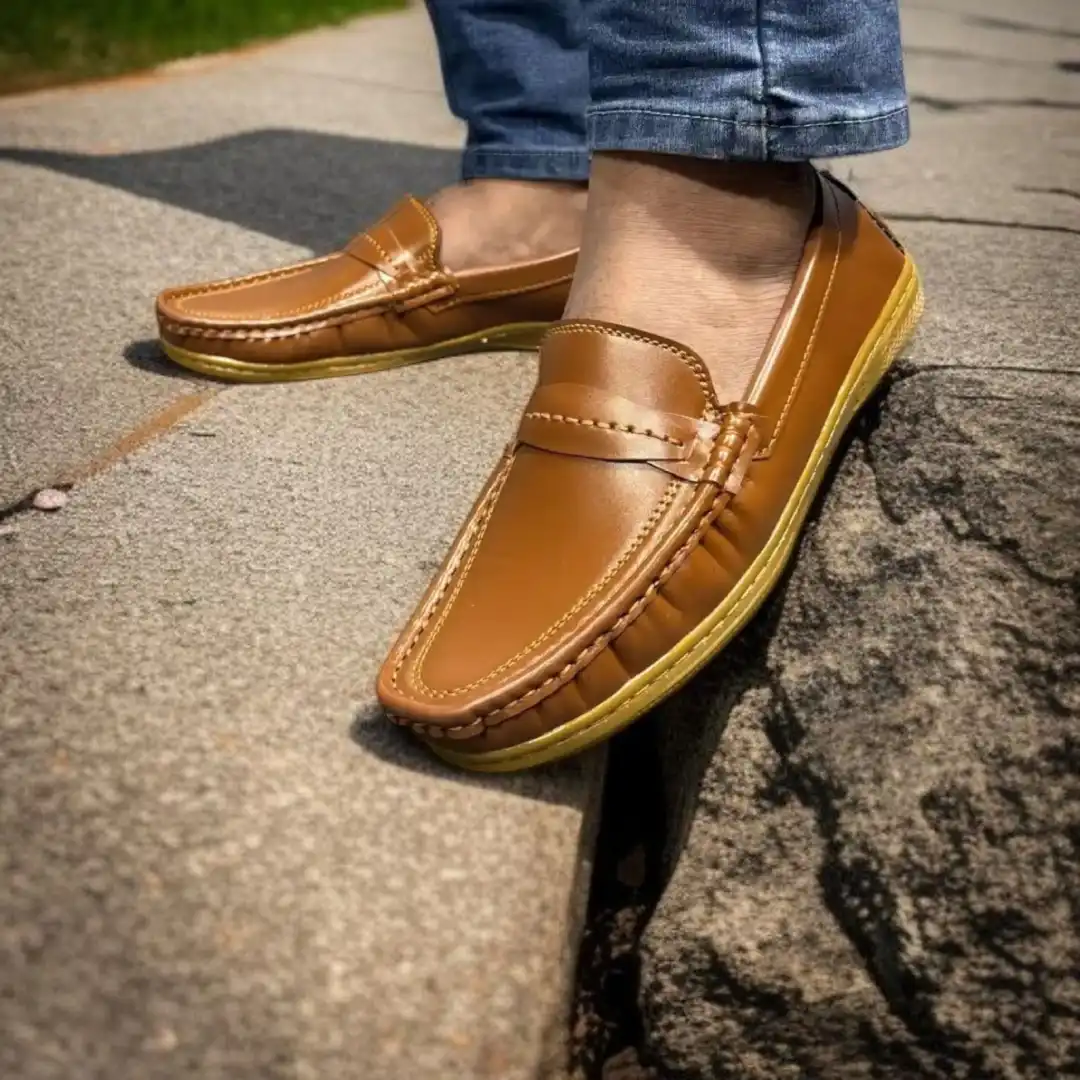 kites Coffee Synthetic Leather Loafer 101