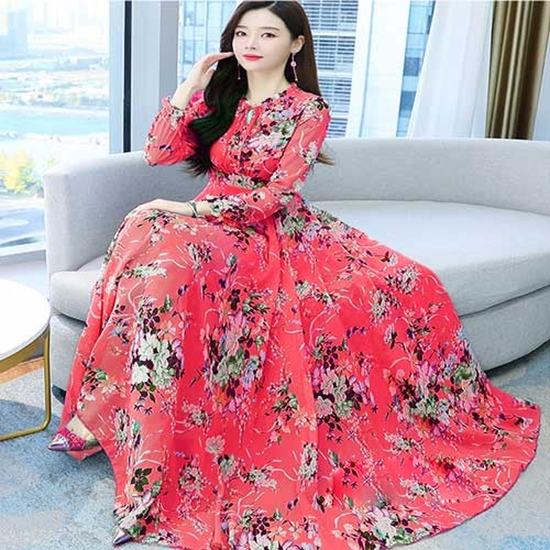 Women High Quality China Neckline design Long sleeve Long Kurti Misty 1503
