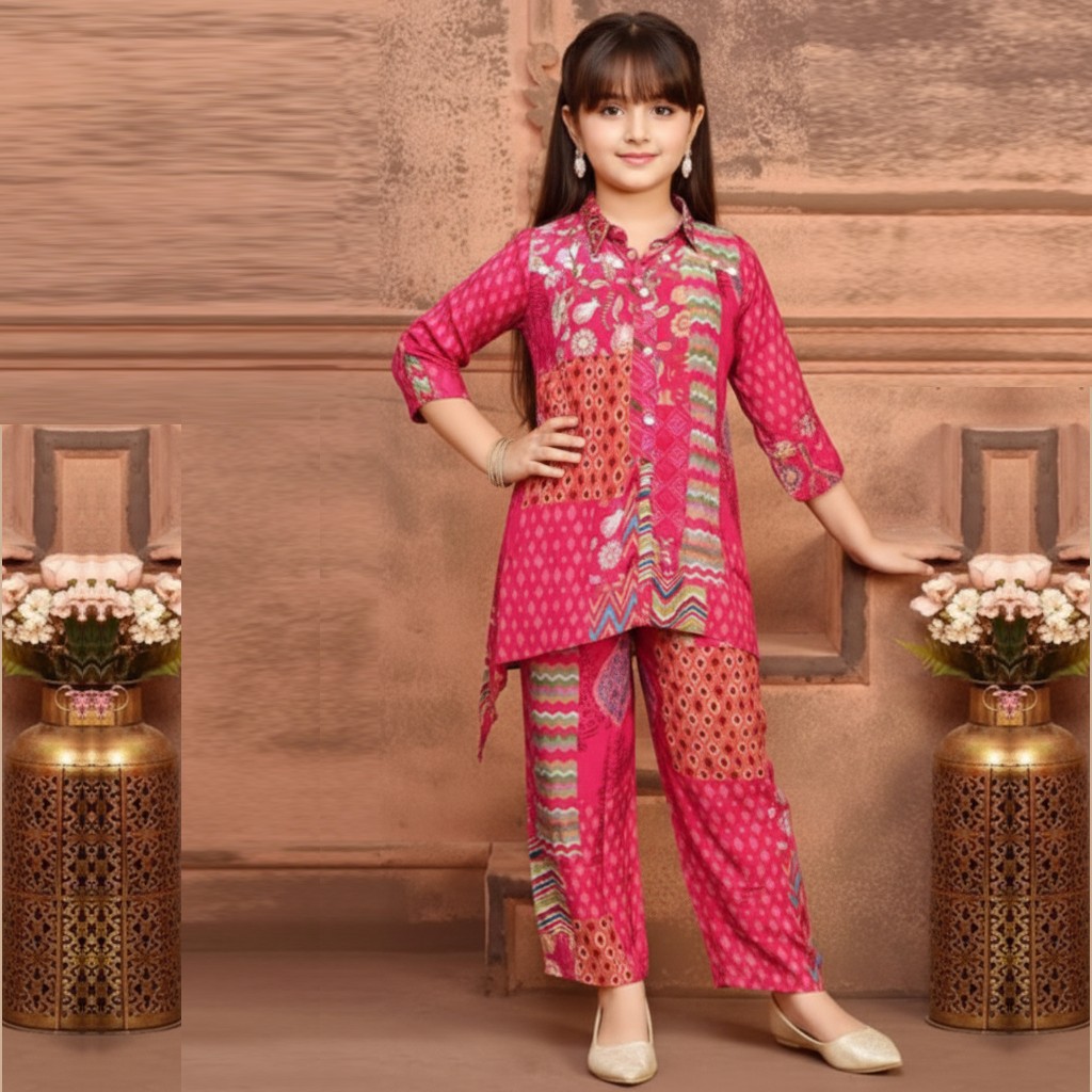 beautiful trending Dress Winter Friendly Kids Girls Co Ords Sets 01958