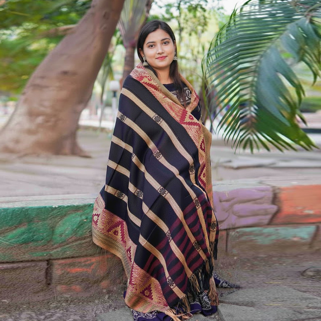 মিনাকারী জামদানী শাল MG702