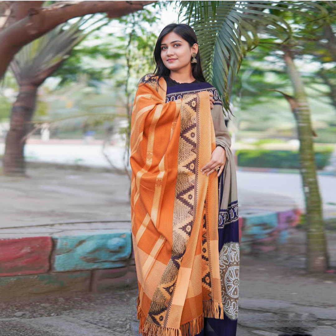 মিনাকারী জামদানী শাল MG703