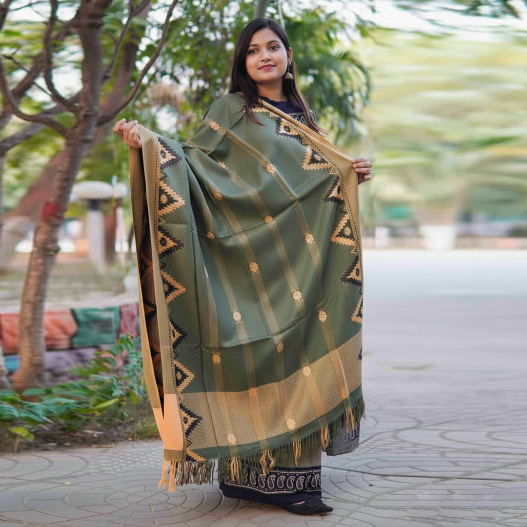 মিনাকারী জামদানী শাল MG704