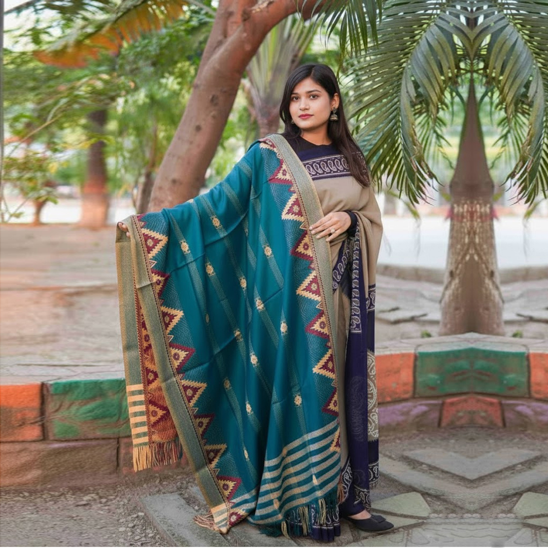 মিনাকারী জামদানী শাল MG705