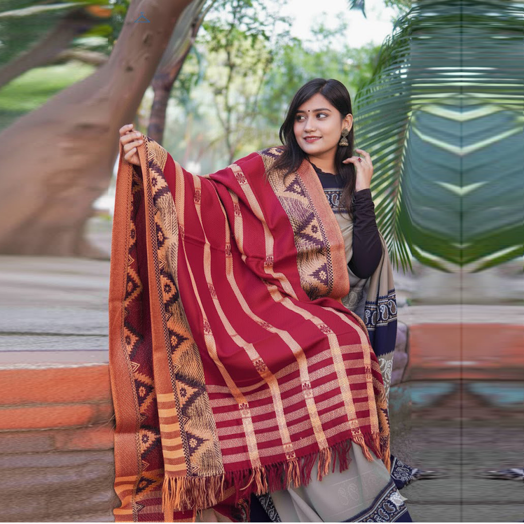 মিনাকারী জামদানী শাল MG706