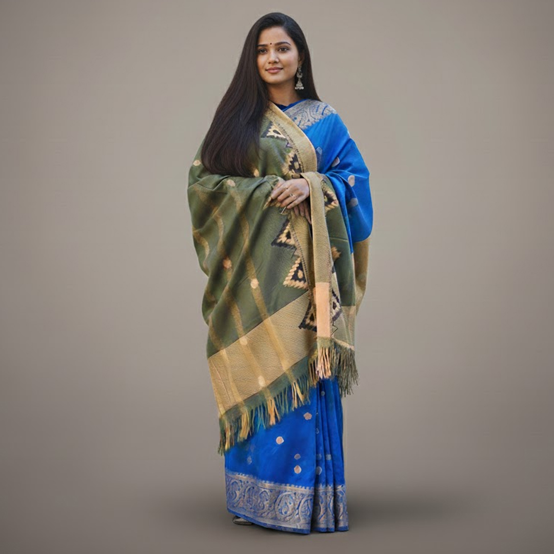 মিনাকারী জামদানী শাল MG802