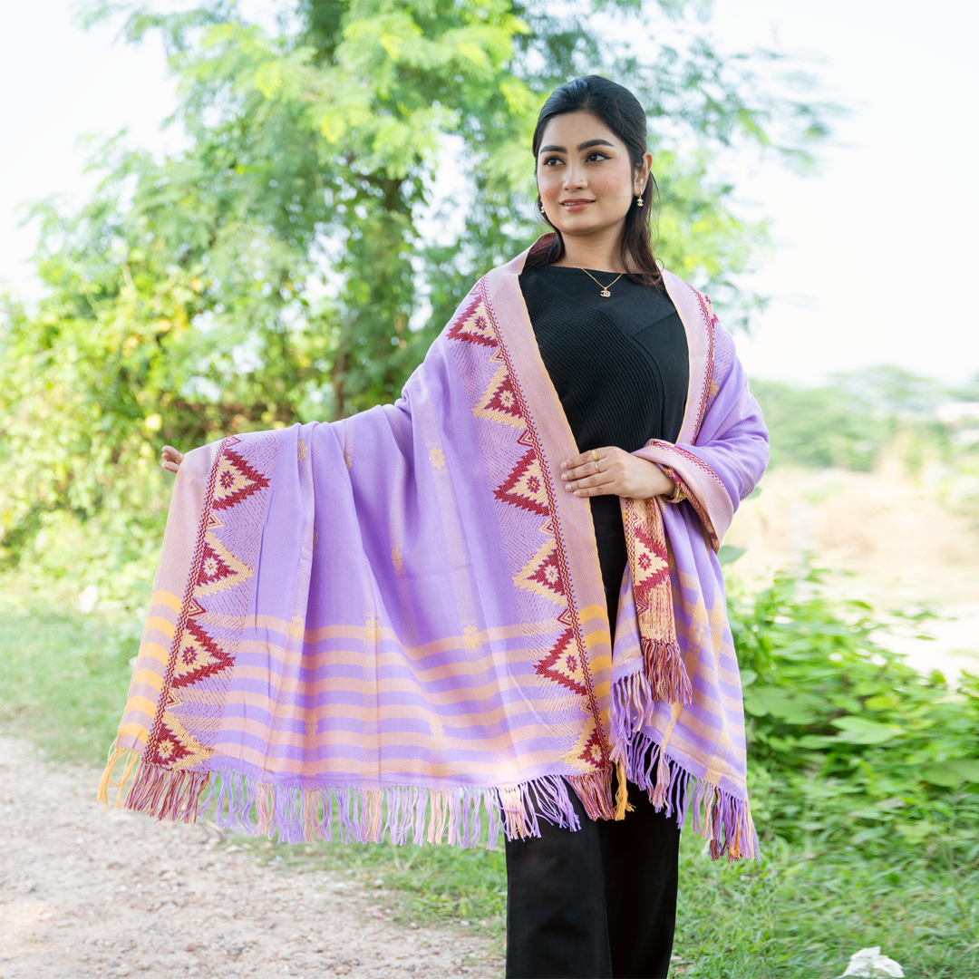 মিনাকারী জামদানী শাল M005